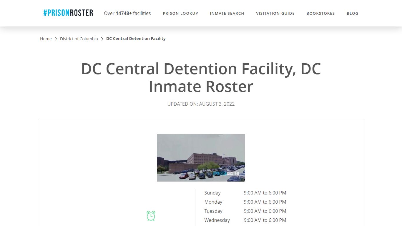 DC Central Detention Facility, DC Inmate Roster - Prisonroster